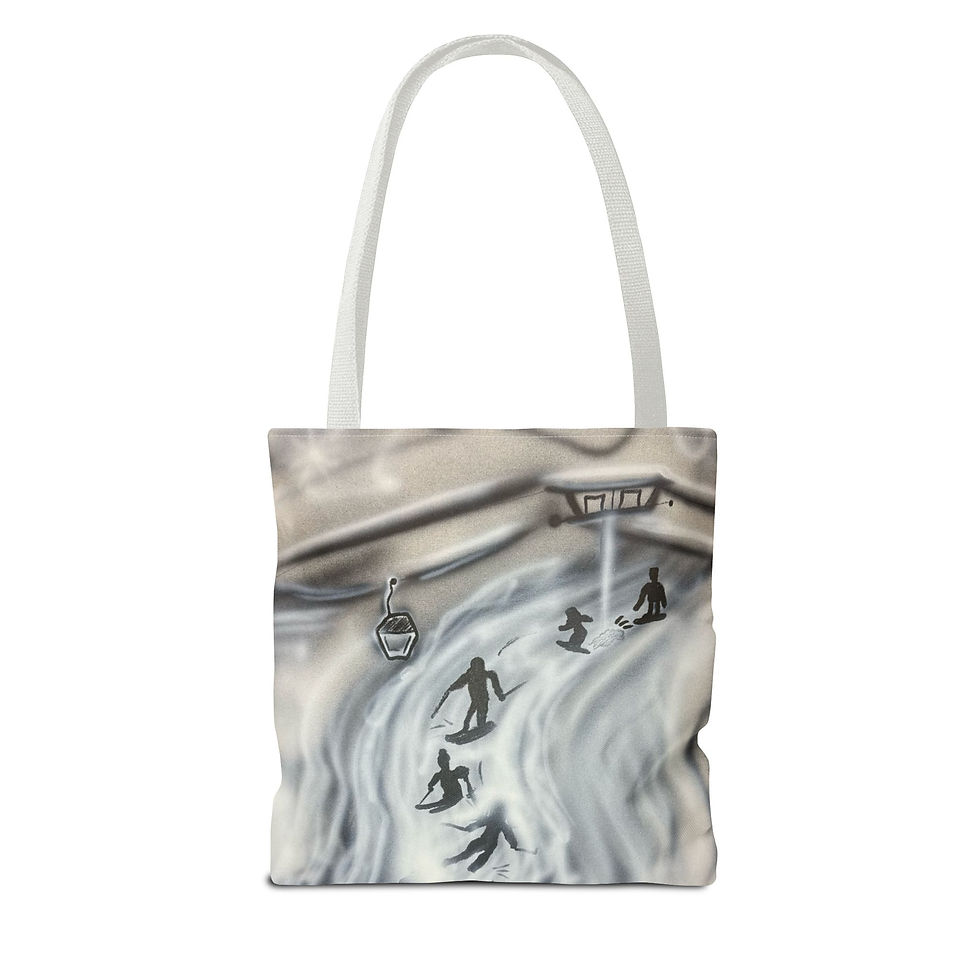Thumbnail: "arctic avalnache" airbrush tote bag