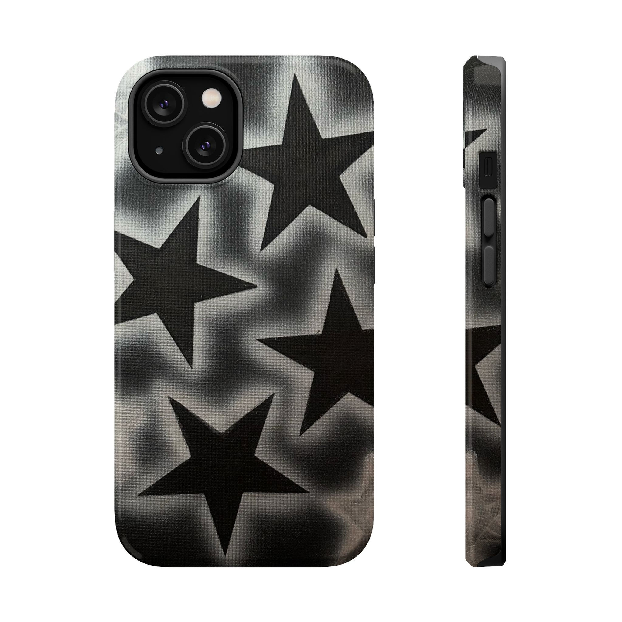 MagSafe "chrome stars" airbrush iPhone case 