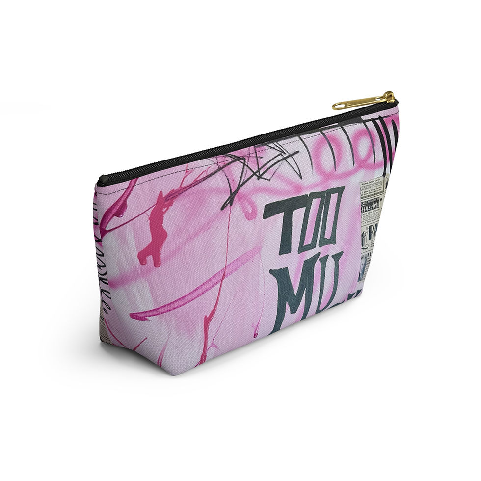 Thumbnail: “too much motion" airbrush makeup pouch