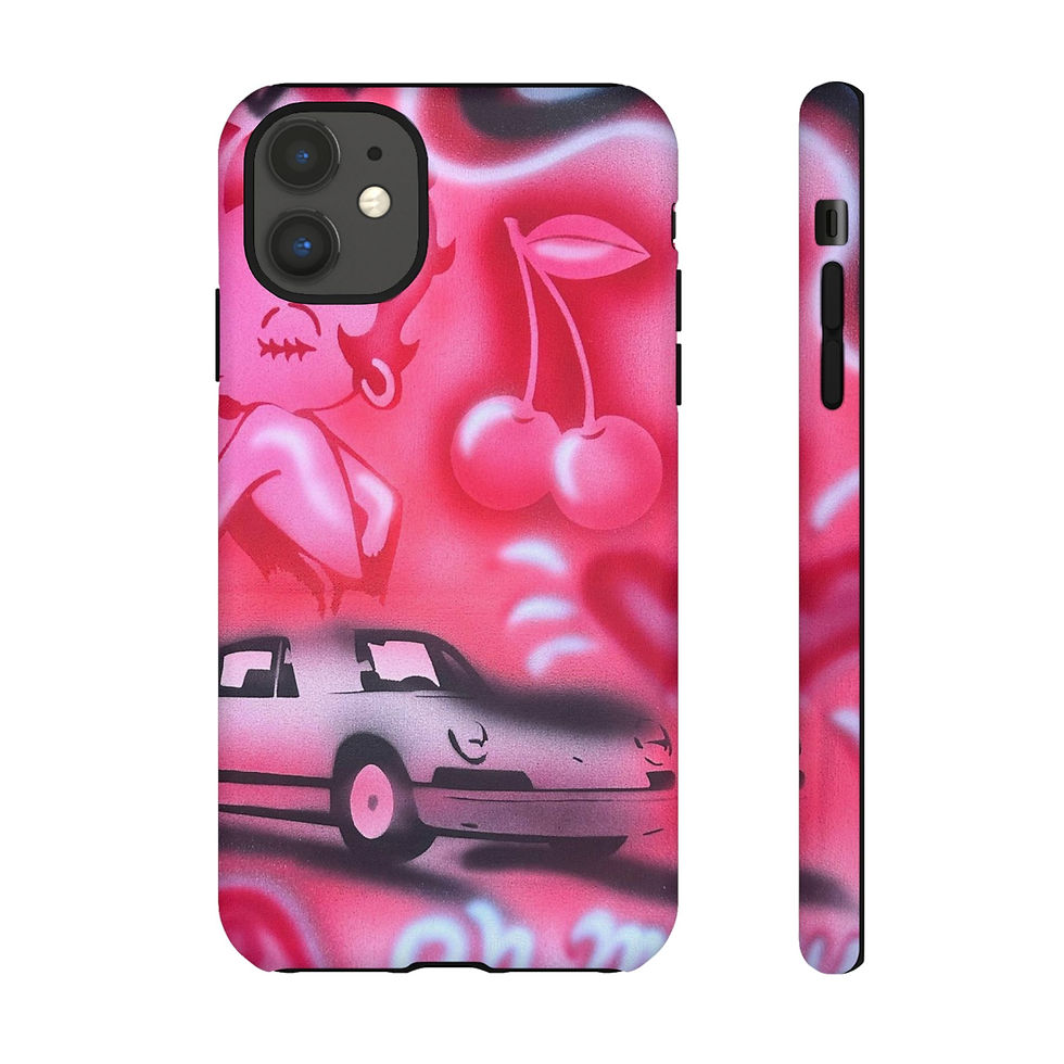"on her way" airbrush iPhone case