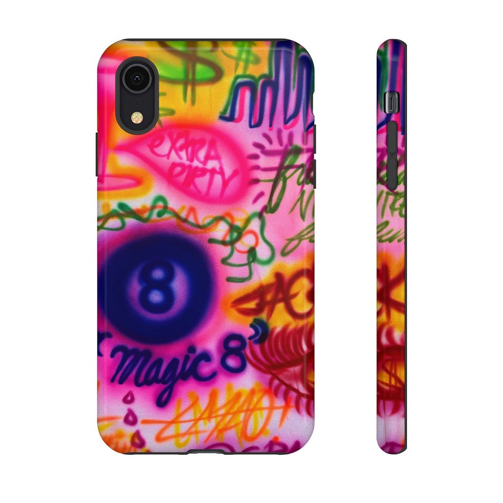 Thumbnail: "colorful chaos" airbrush iPhone case