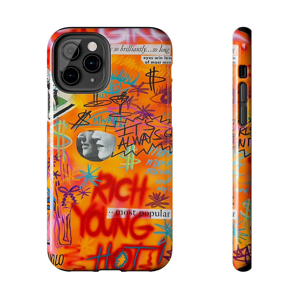 Thumbnail: "young, rich, hot!" airbrush iPhone case