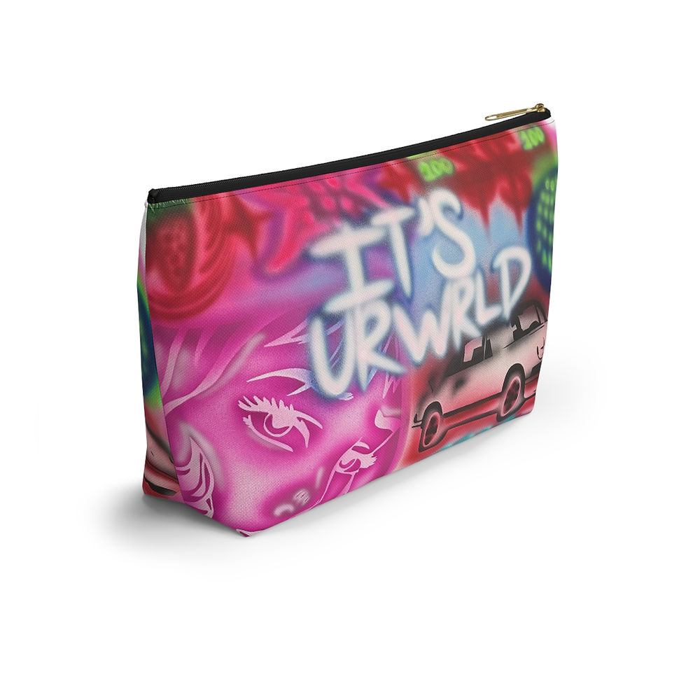 Thumbnail: "it's ur WRLD" airbrush makeup pouch