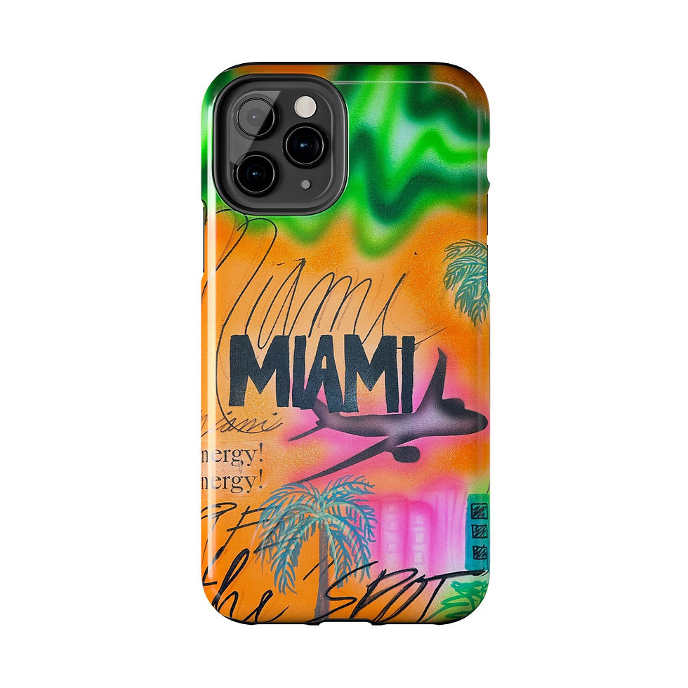Thumbnail: "miami, fl" airbrush iPhone case