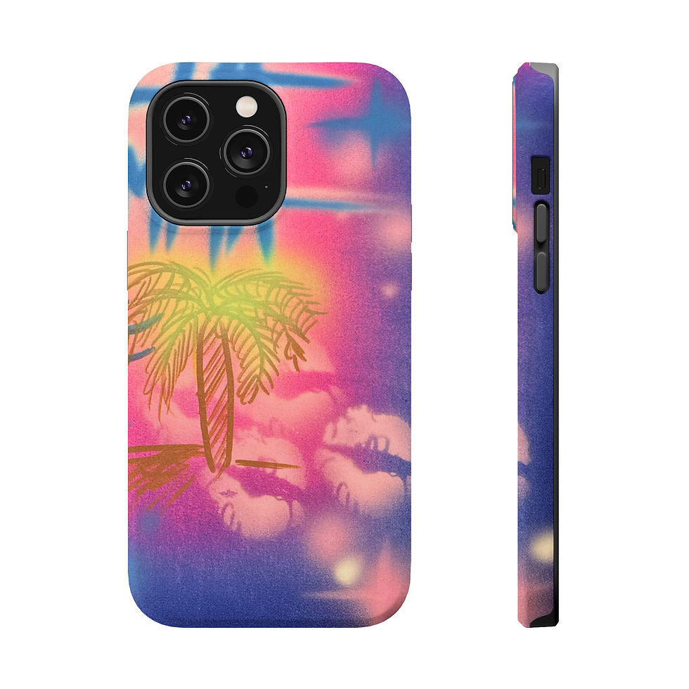 Thumbnail: MagSafe "glowy night" airbrush iPhone case 