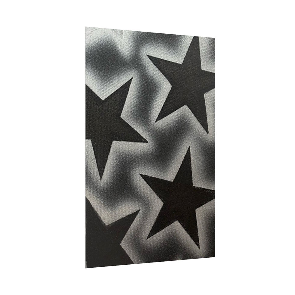 Thumbnail: "chrome stars" airbrush rolled print