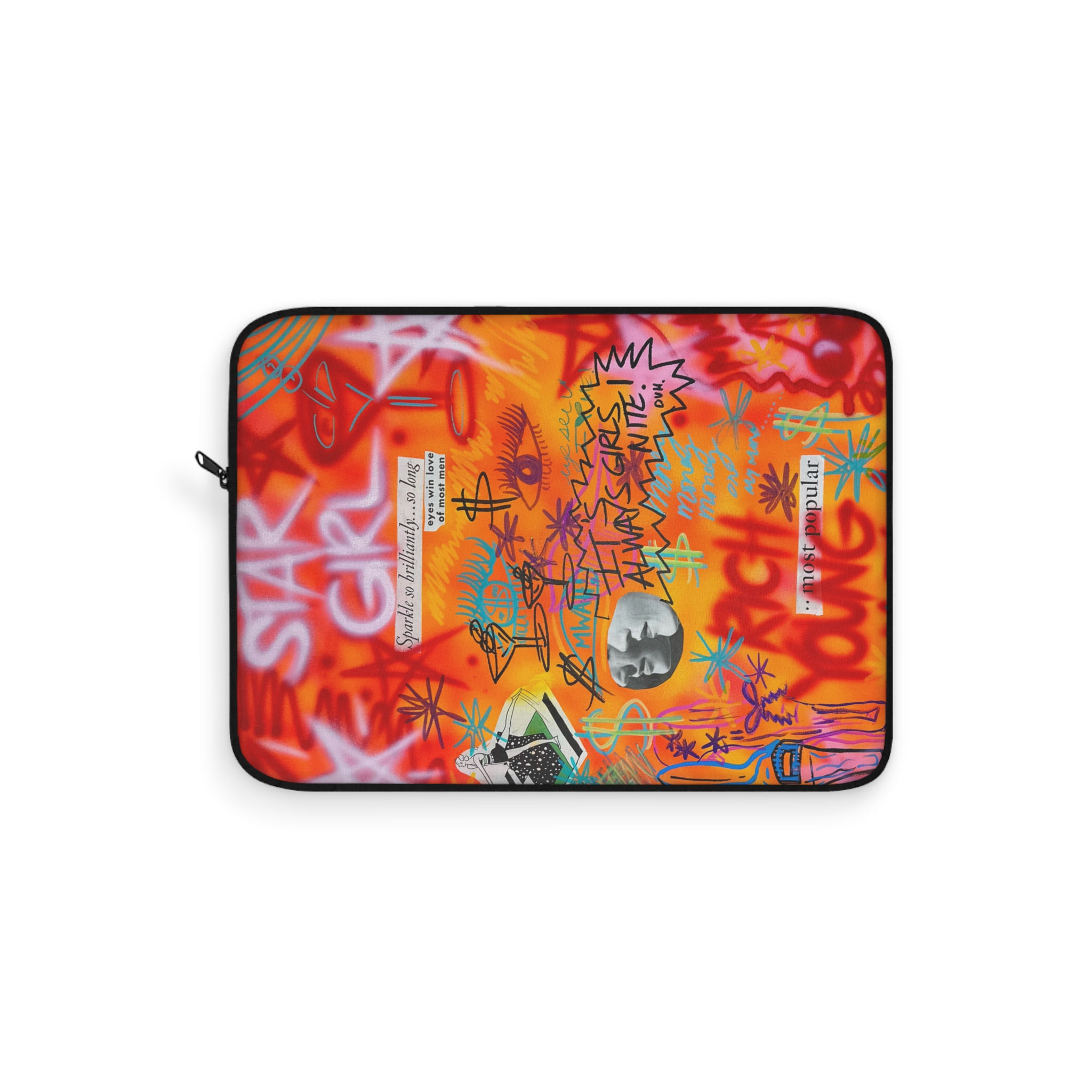 "rich, young, hot" airbrush laptop sleeve
