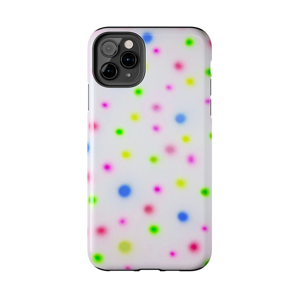 Thumbnail: "birthday cake polka dot" airbrush iPhone case
