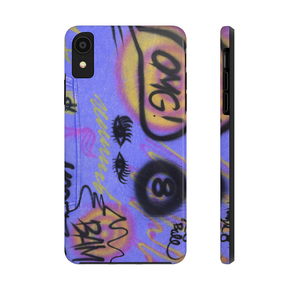 Thumbnail: "eye$ on lies" airbrush iPhone case
