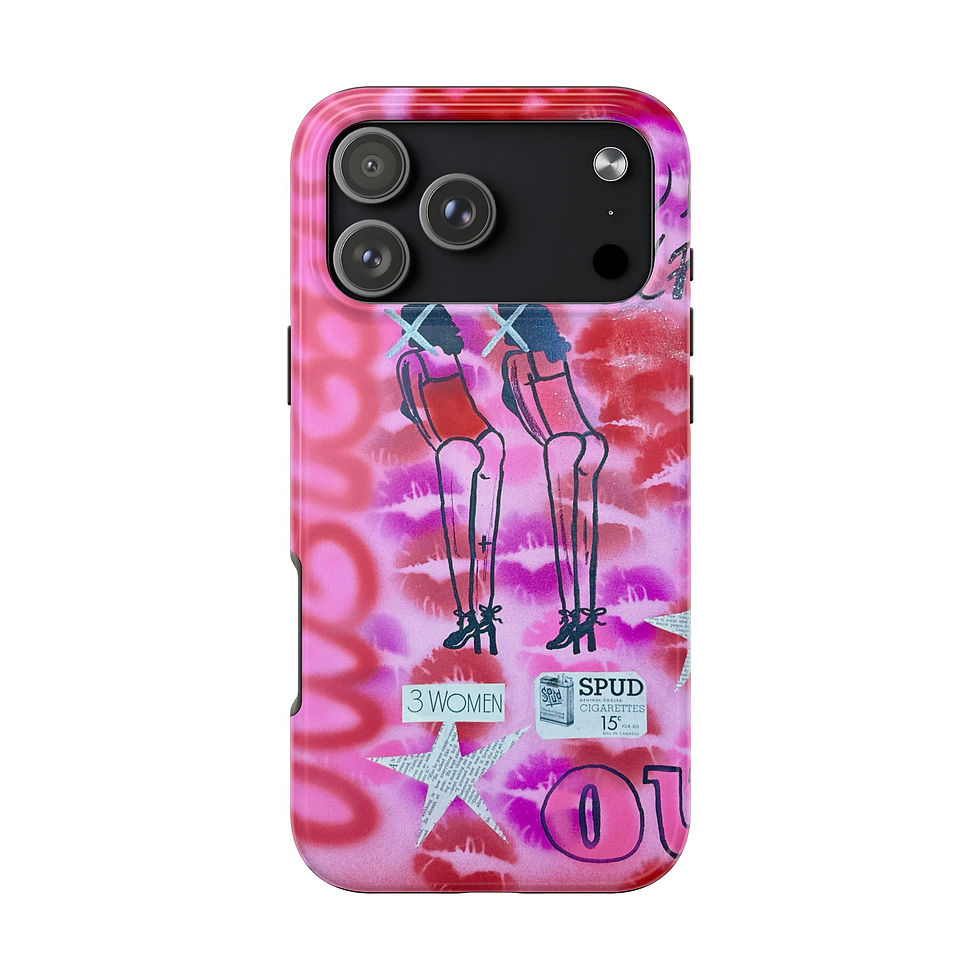 Thumbnail: "tickled pink" airbrush iPhone case