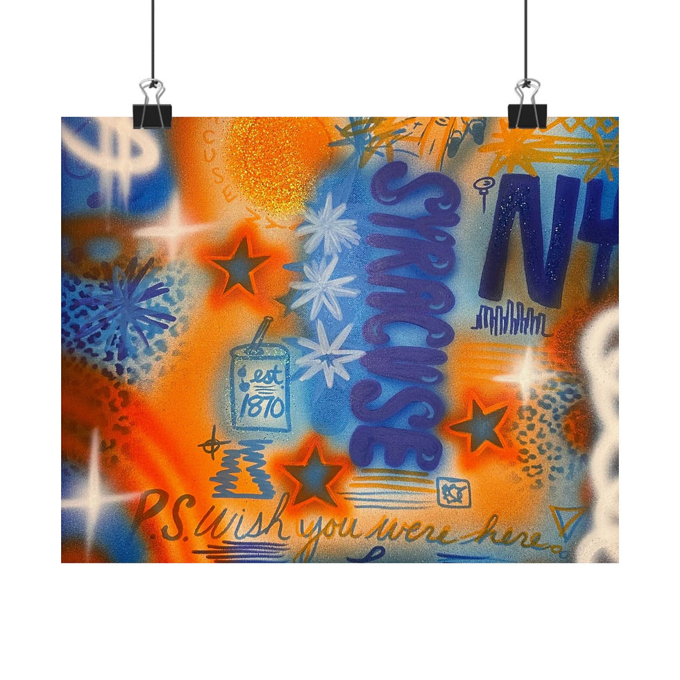 Thumbnail: "syracuse" airbrush horizontal print