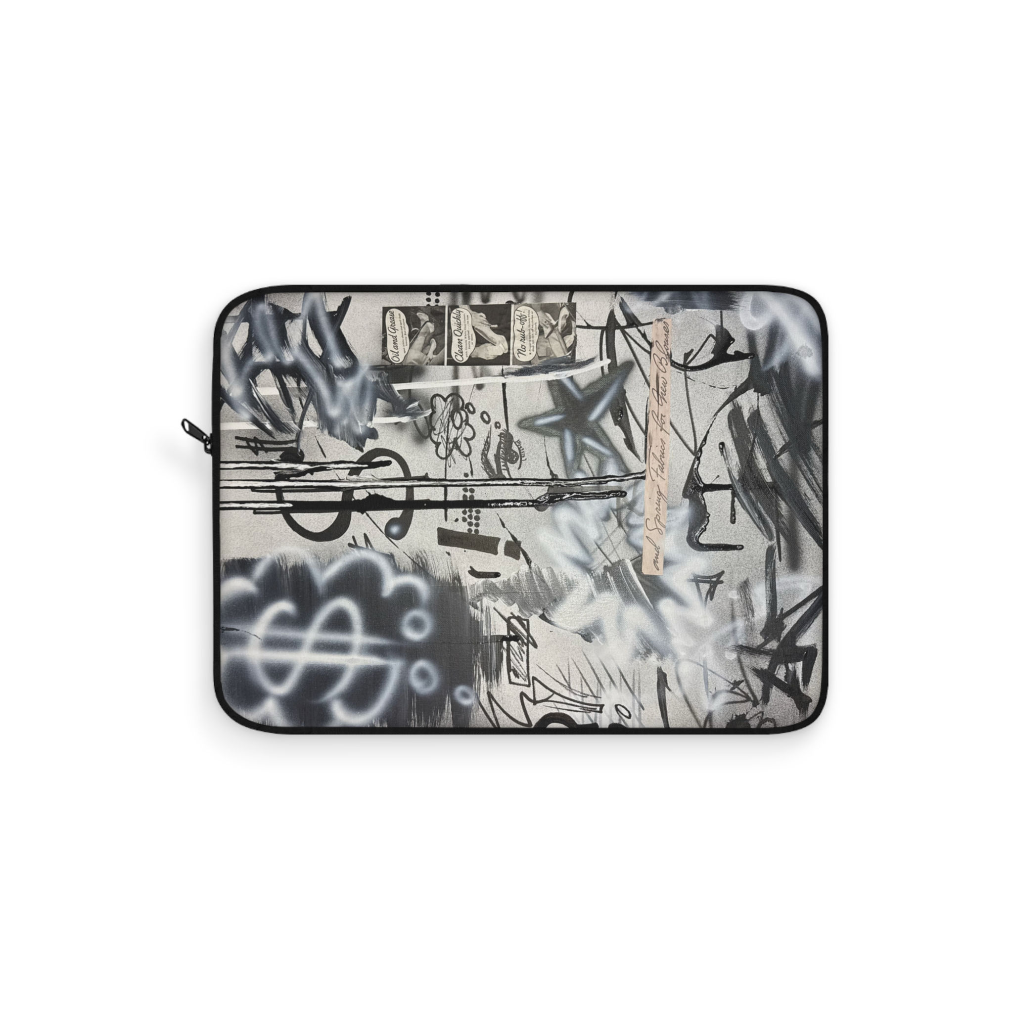 "monochrome mood" airbrush laptop sleeve