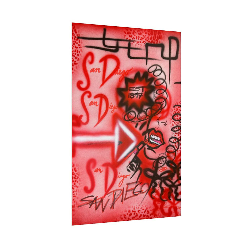 Thumbnail: "san diego" airbrush rolled print