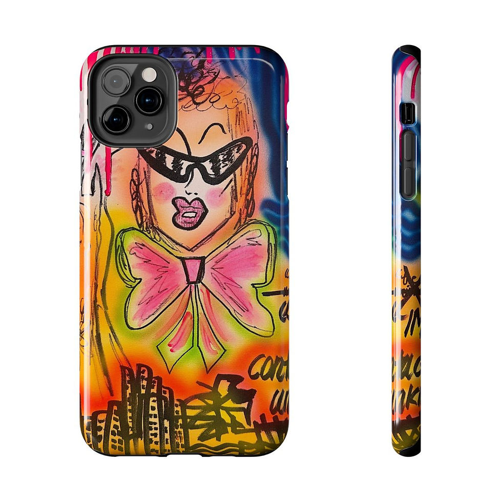 Thumbnail: "contact: unknown" airbrush iPhone case