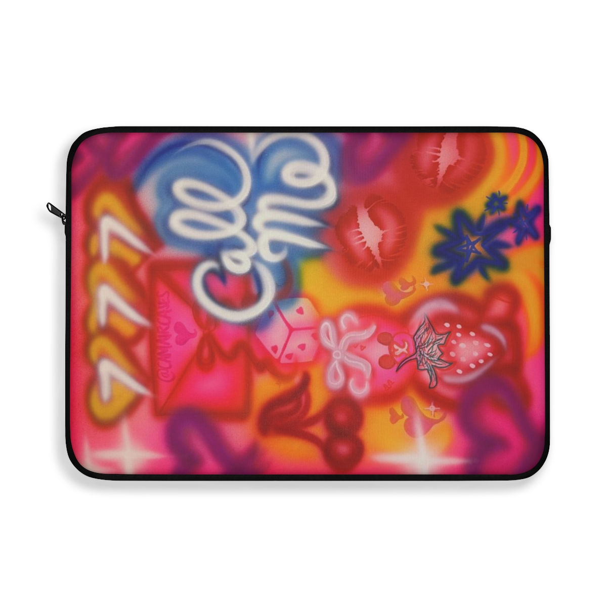 "CALL ME!" airbrush laptop sleeve