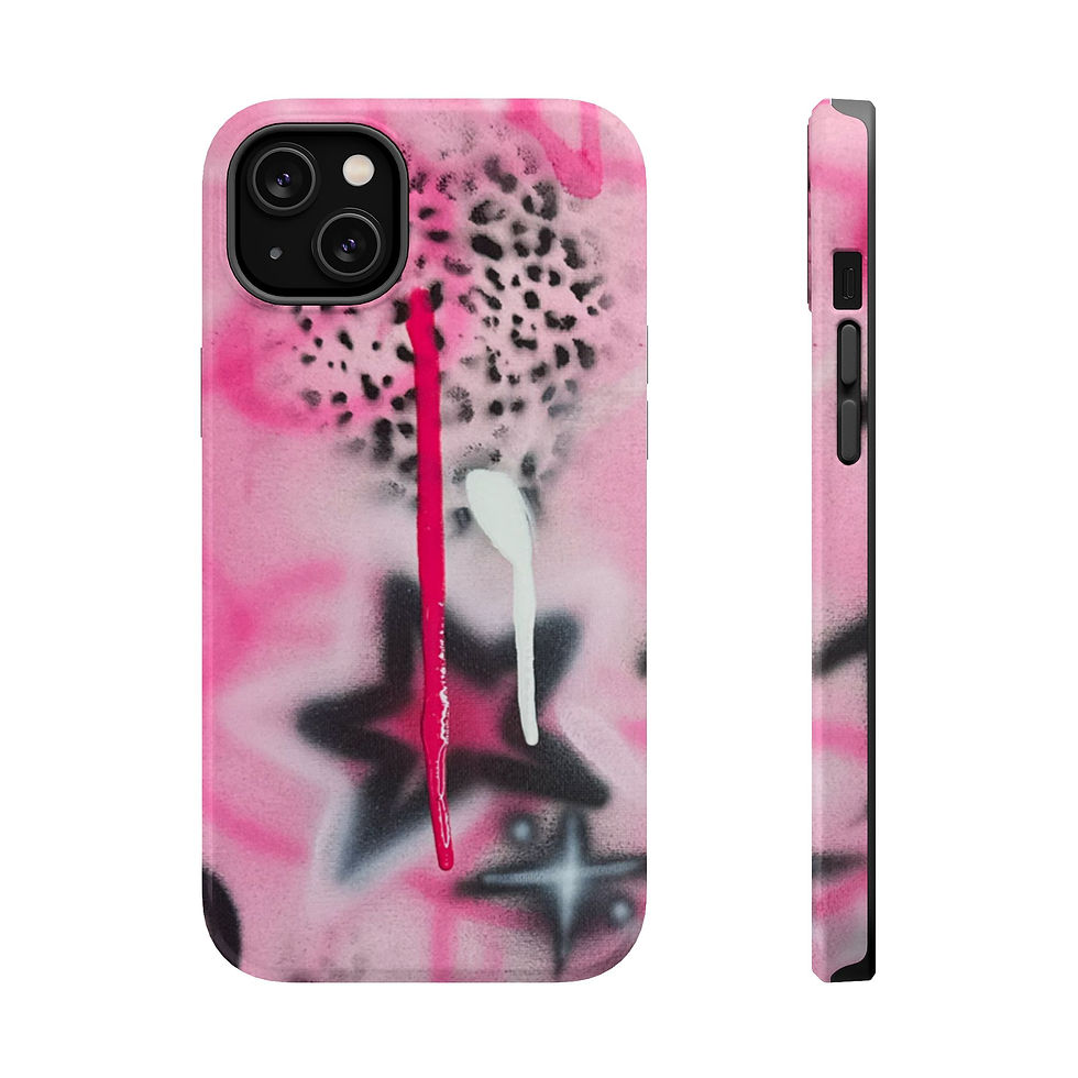 Thumbnail: MagSafe "pink cheetah" airbrush iPhone case 