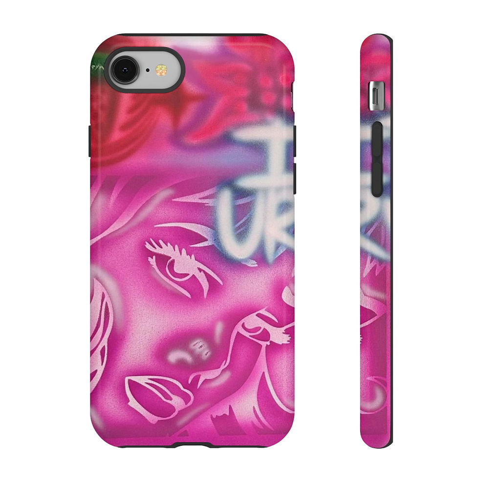 "girlz WRLD" airbrush iPhone case
