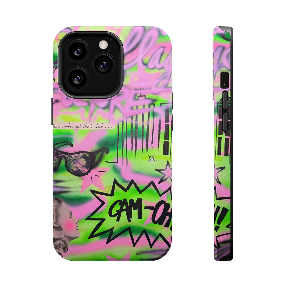 Thumbnail: MagSafe "green camo" airbrush iPhone case 