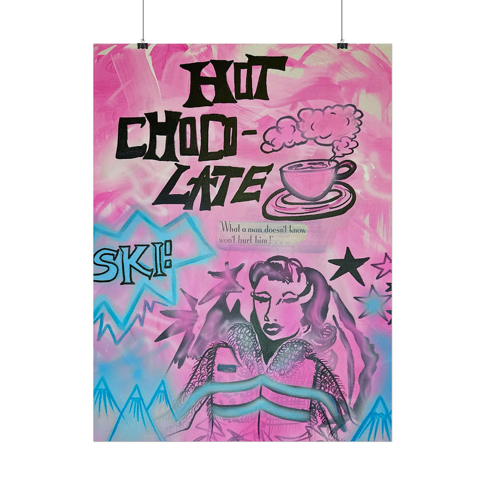 Thumbnail: "avant le ski" airbrush rolled print