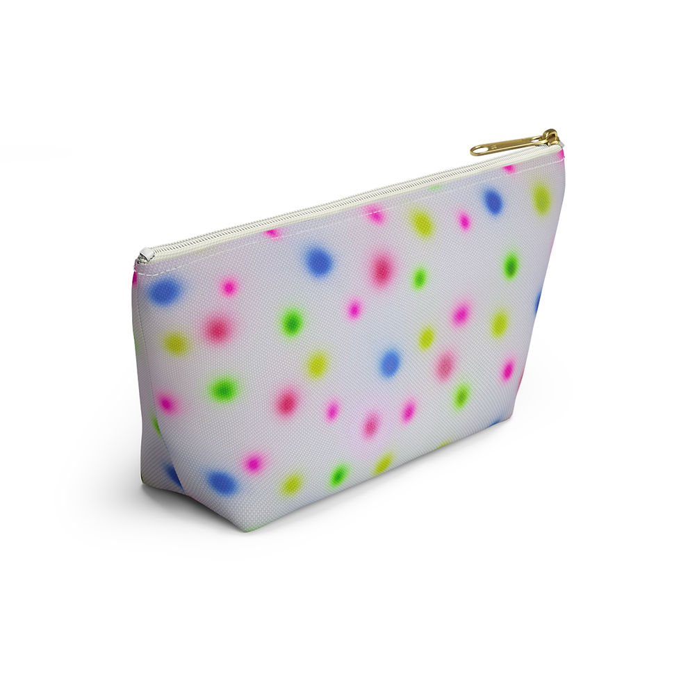 Thumbnail: "birthday cake polka dot" airbrush makeup pouch