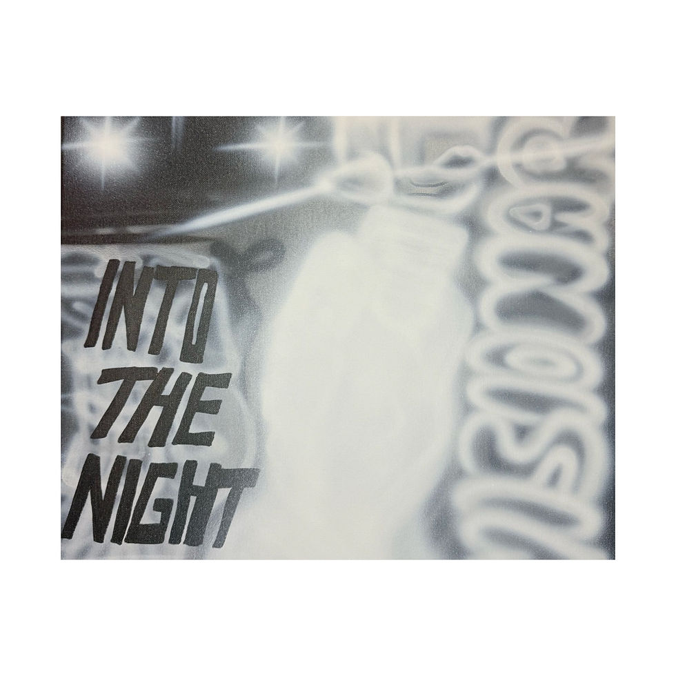 Thumbnail: "into the night pt. 2" airbrush horizontal print