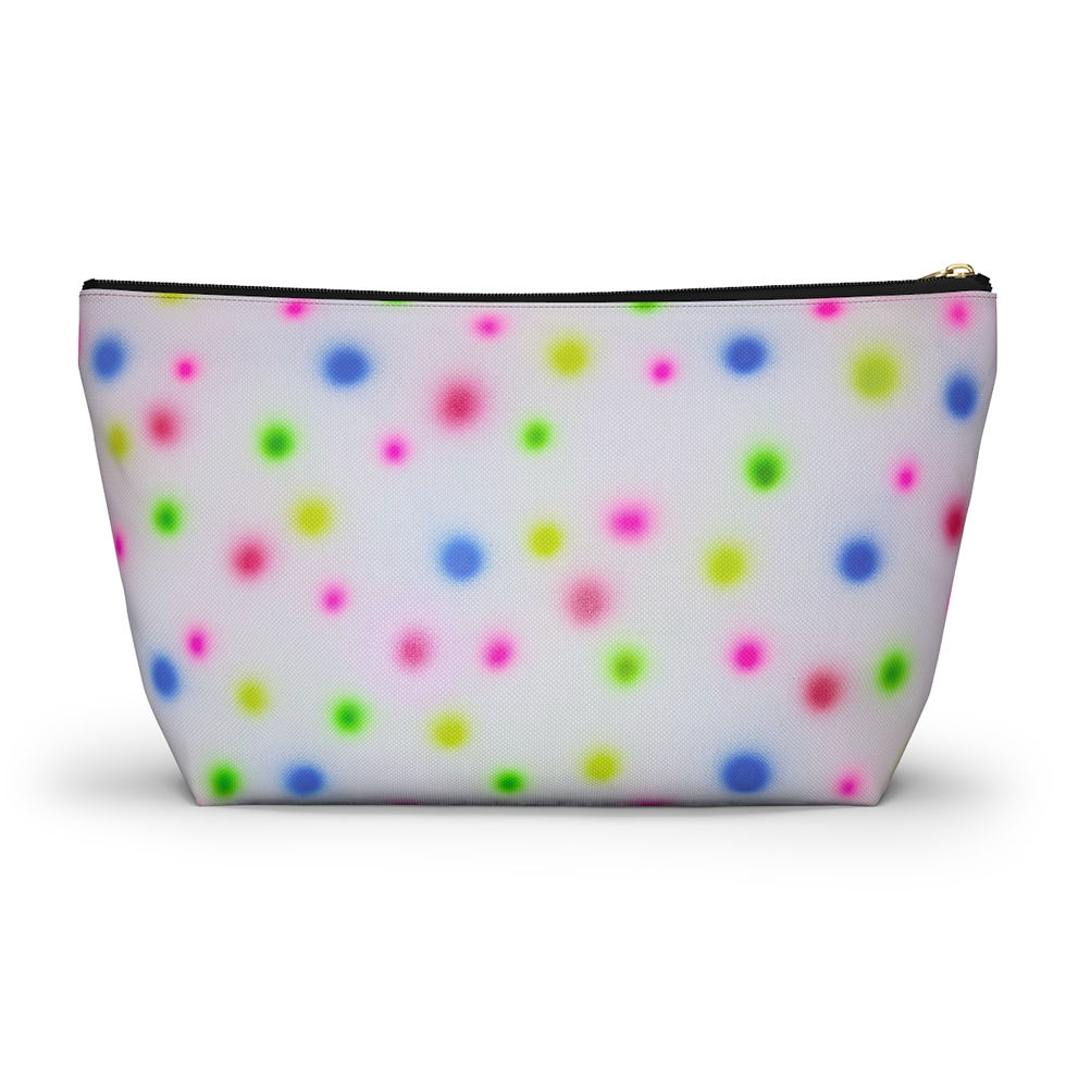 Thumbnail: "birthday cake polka dot" airbrush makeup pouch
