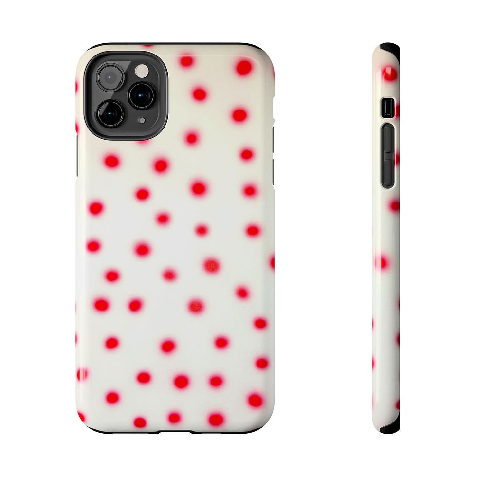 Thumbnail: "vanilla cherry polka dot" airbrush iPhone case