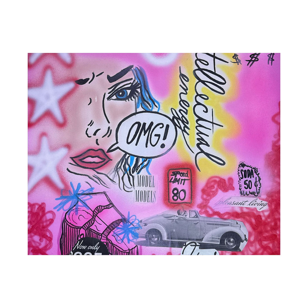 Thumbnail: "intellectual energy" airbrush horizontal print