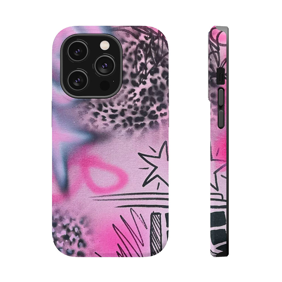 Thumbnail: MagSafe "onyx cheetah" airbrush iPhone case 