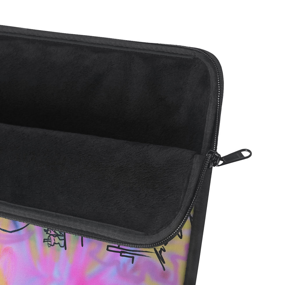 Thumbnail: "spring in the city" airbrush laptop sleeve