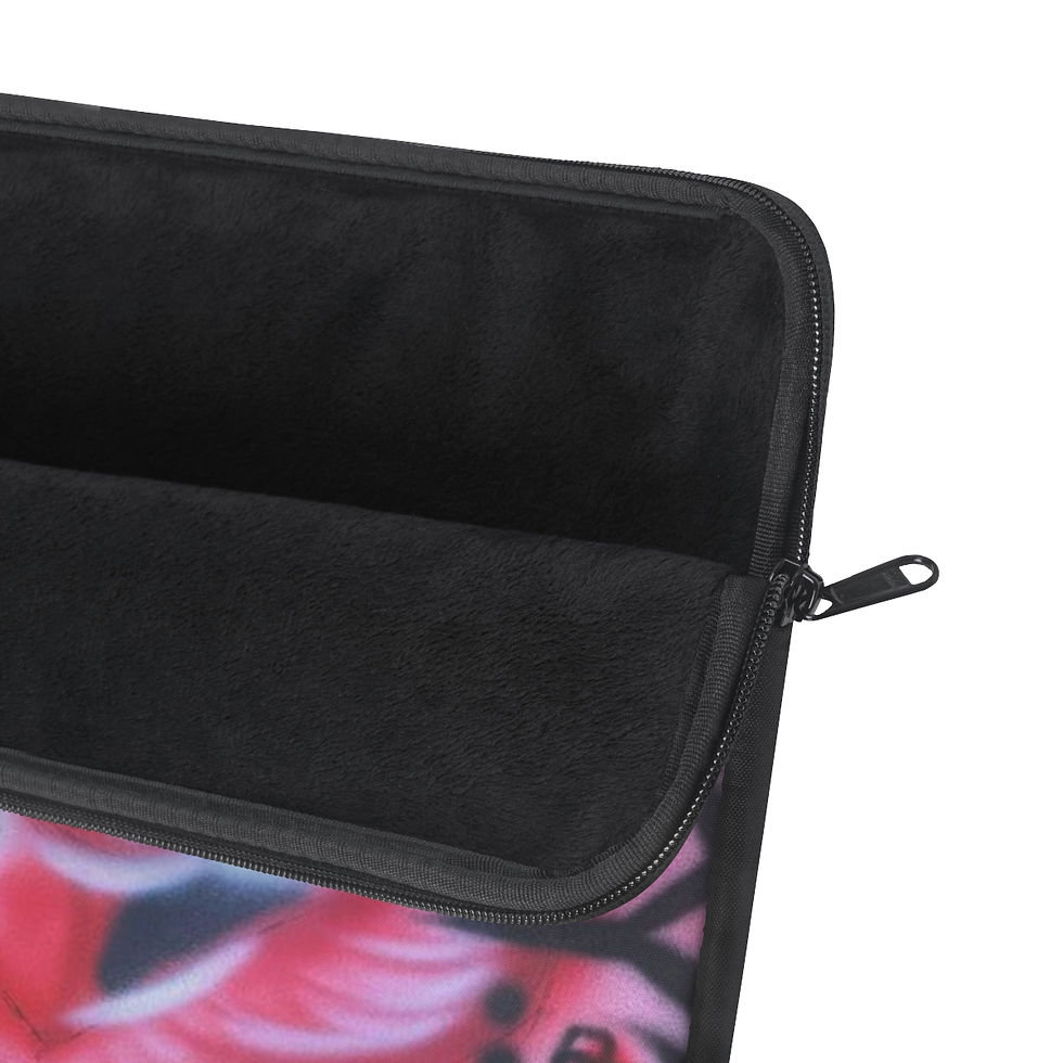 Thumbnail: "be happy, go lucky" airbrush laptop sleeve