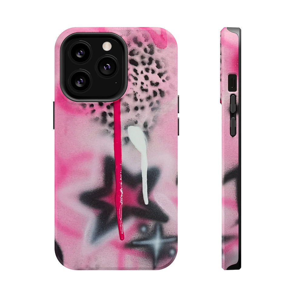Thumbnail: MagSafe "pink cheetah" airbrush iPhone case 