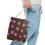 Thumbnail: "cherry mocha polka dot" airbrush tote bag