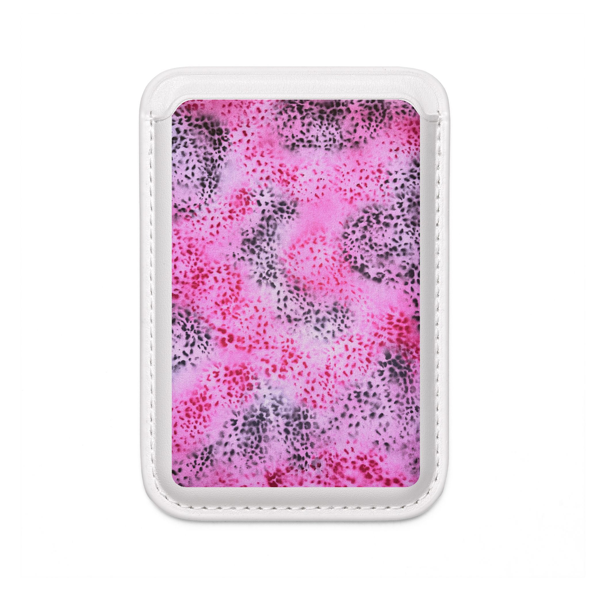 "pink cheetah pt. 2" airbrush vegan wallet (Magsafe® Compatible)