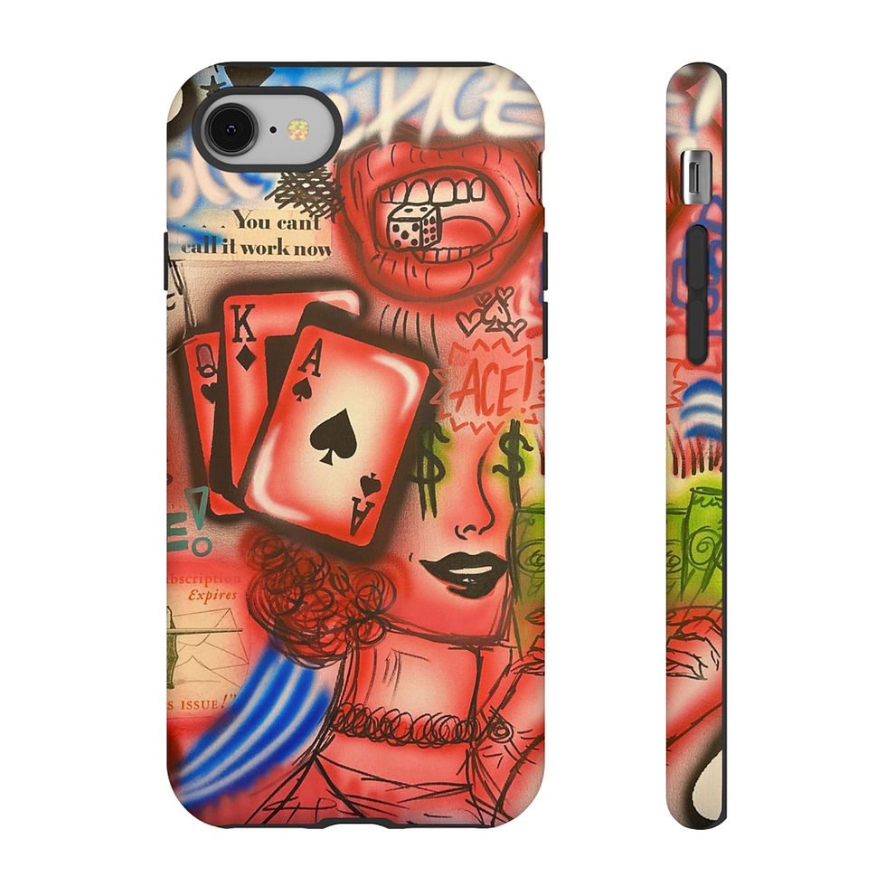 Thumbnail: "roll the dice!" airbrush iPhone case