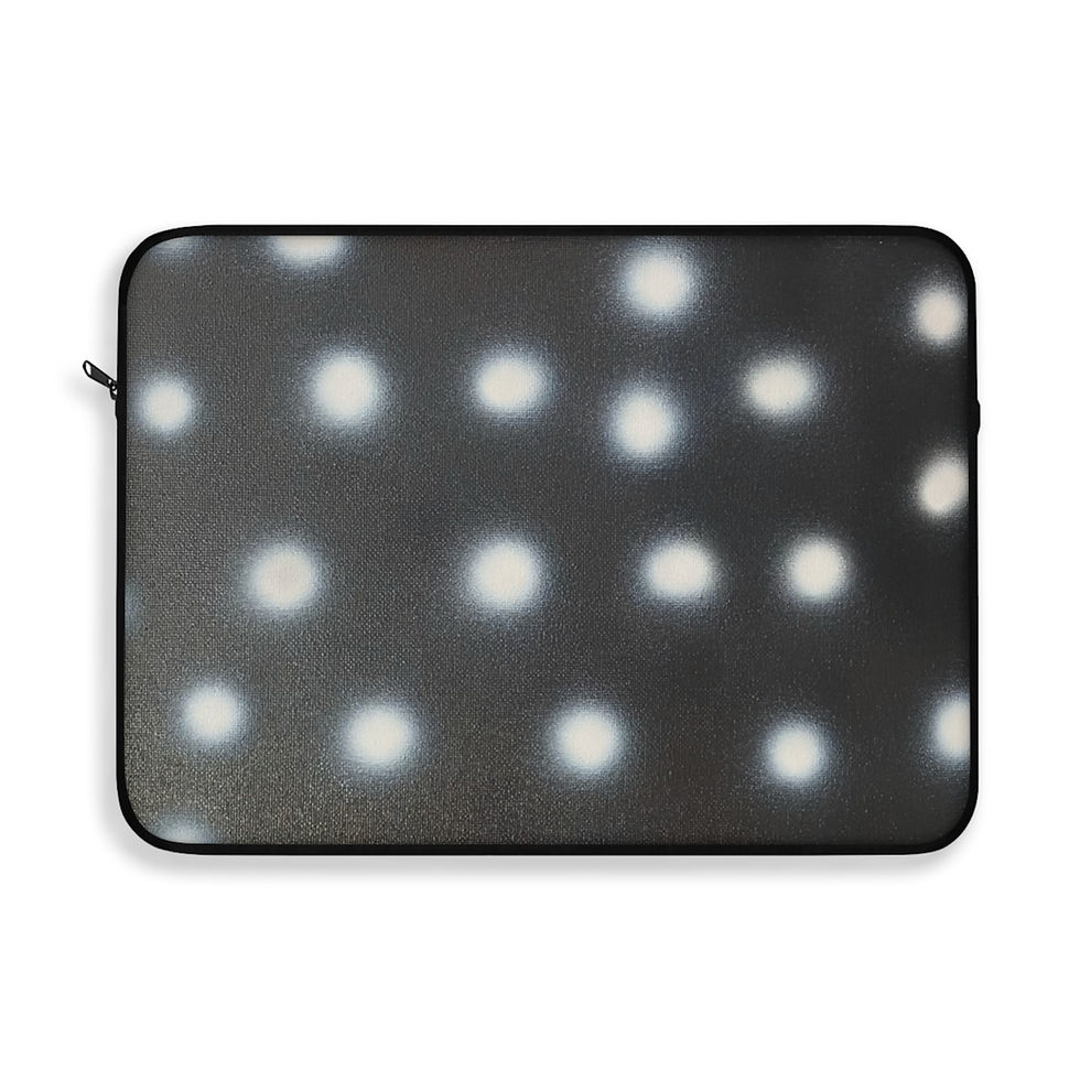 Thumbnail: "coconut noir polka dot" airbrush laptop sleeve