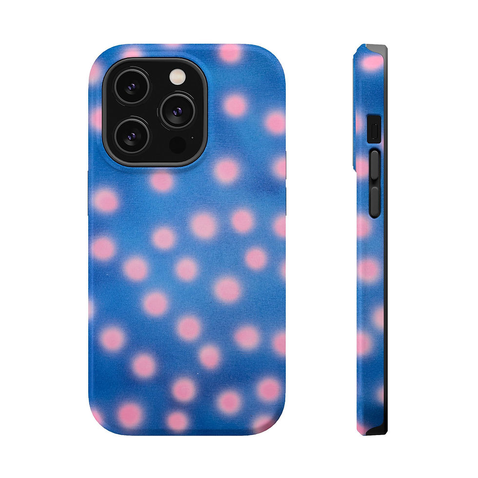 Thumbnail: MagSafe "cotton candy sorbet polka dot" airbrush iPhone case 