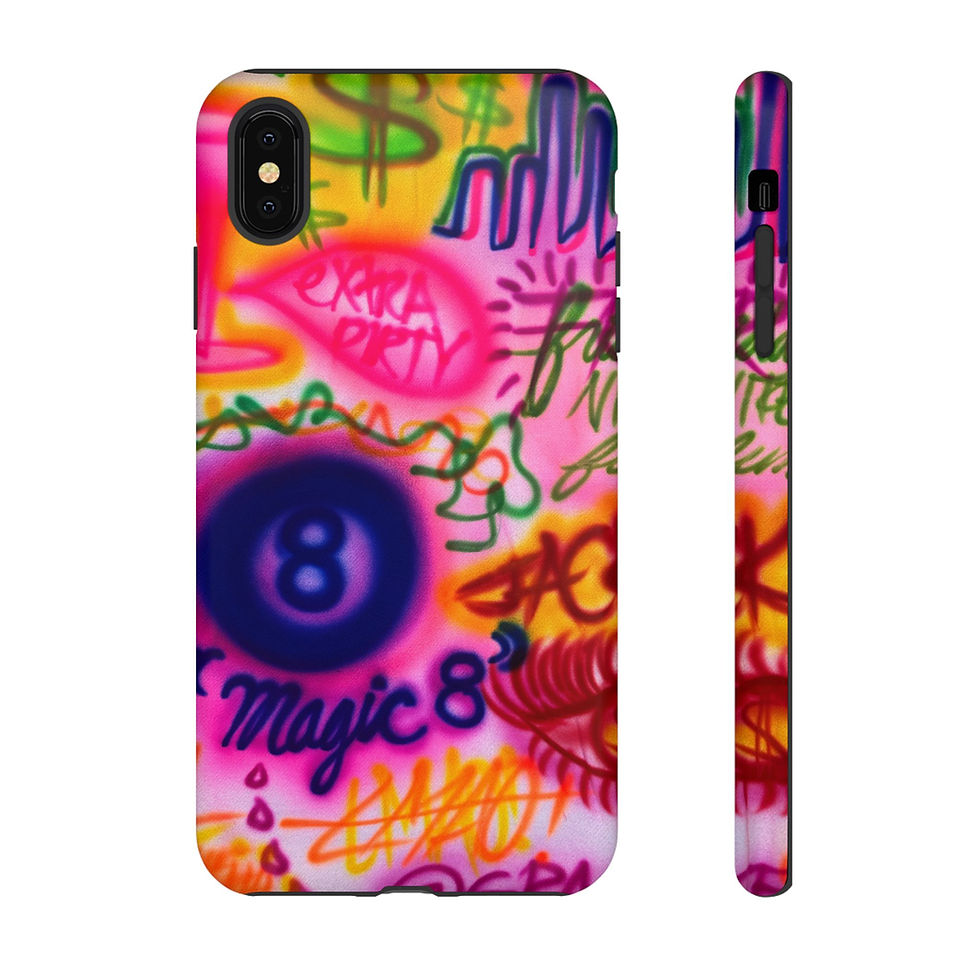 Thumbnail: "colorful chaos" airbrush iPhone case