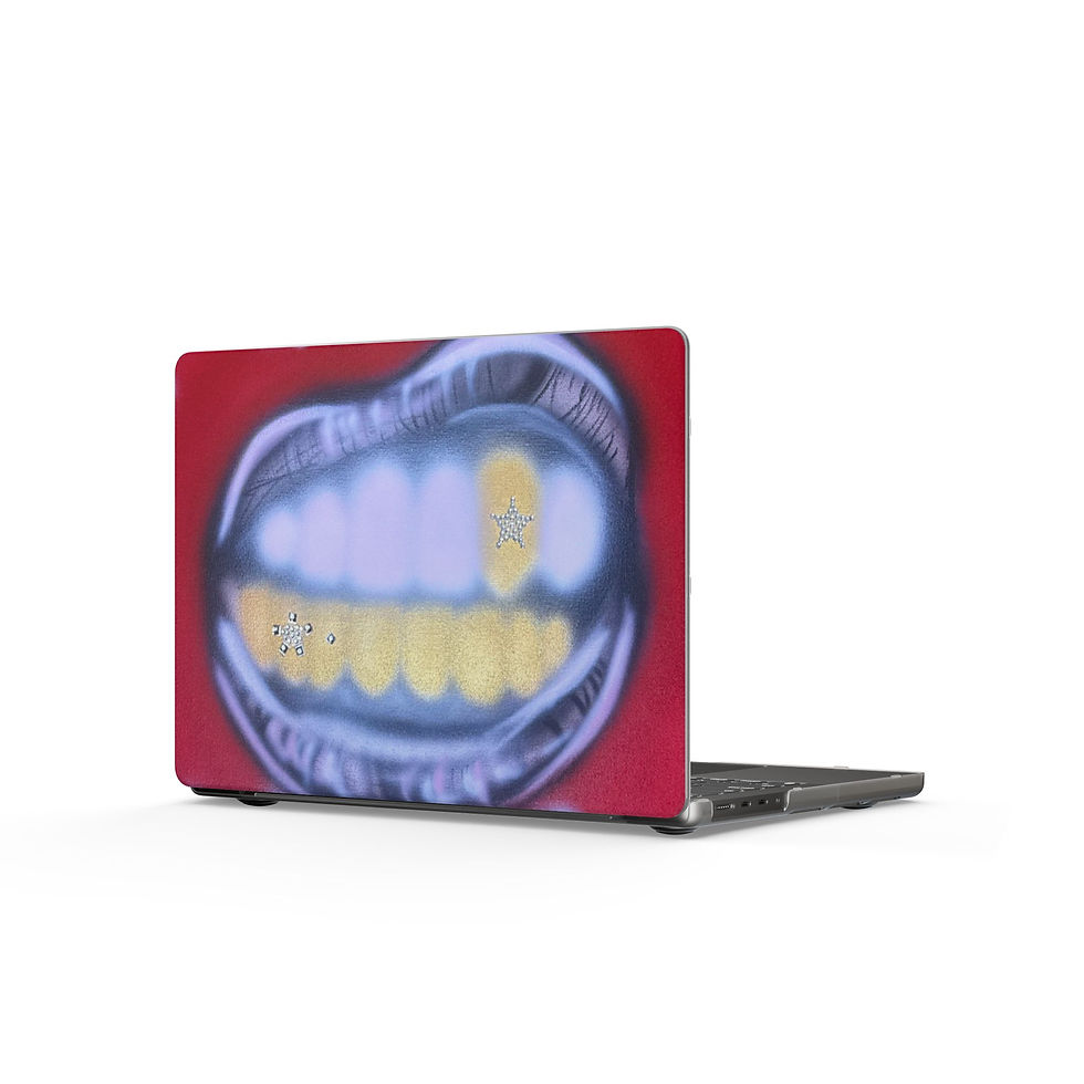Thumbnail: "tooth drip" airbrush matte macbook case