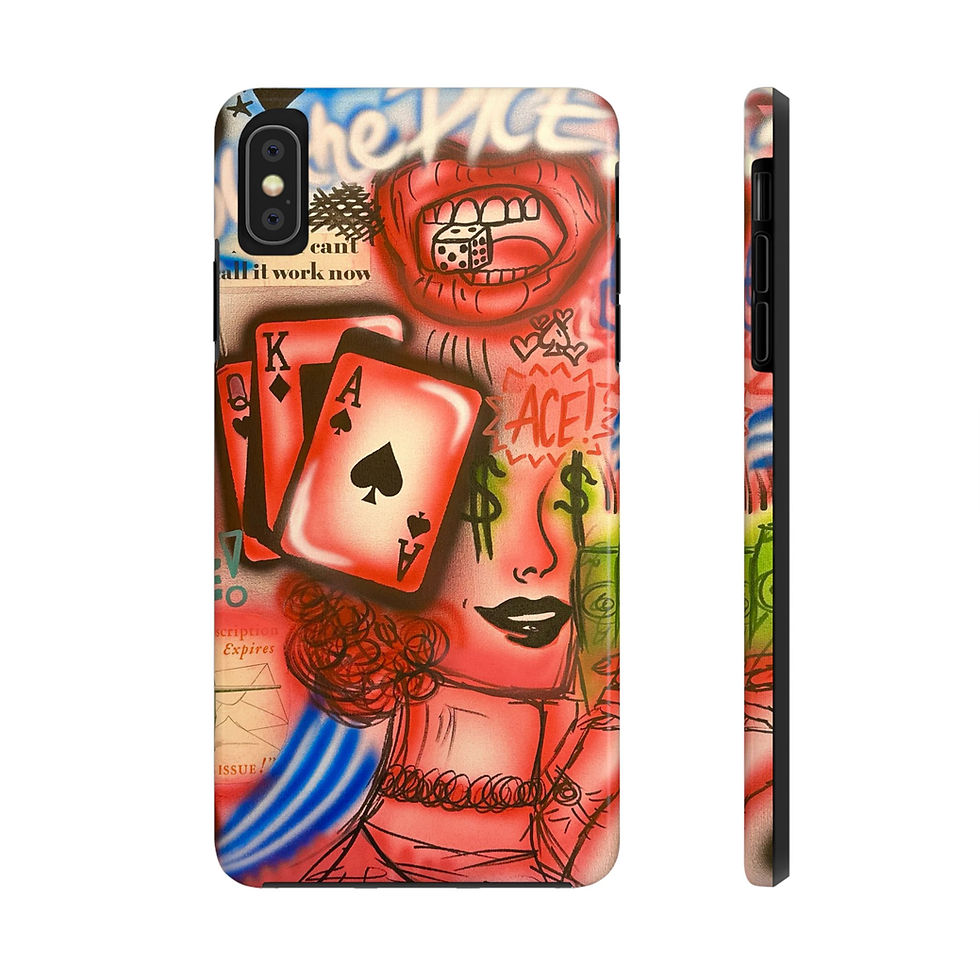 Thumbnail: "roll the dice" airbrush iPhone case