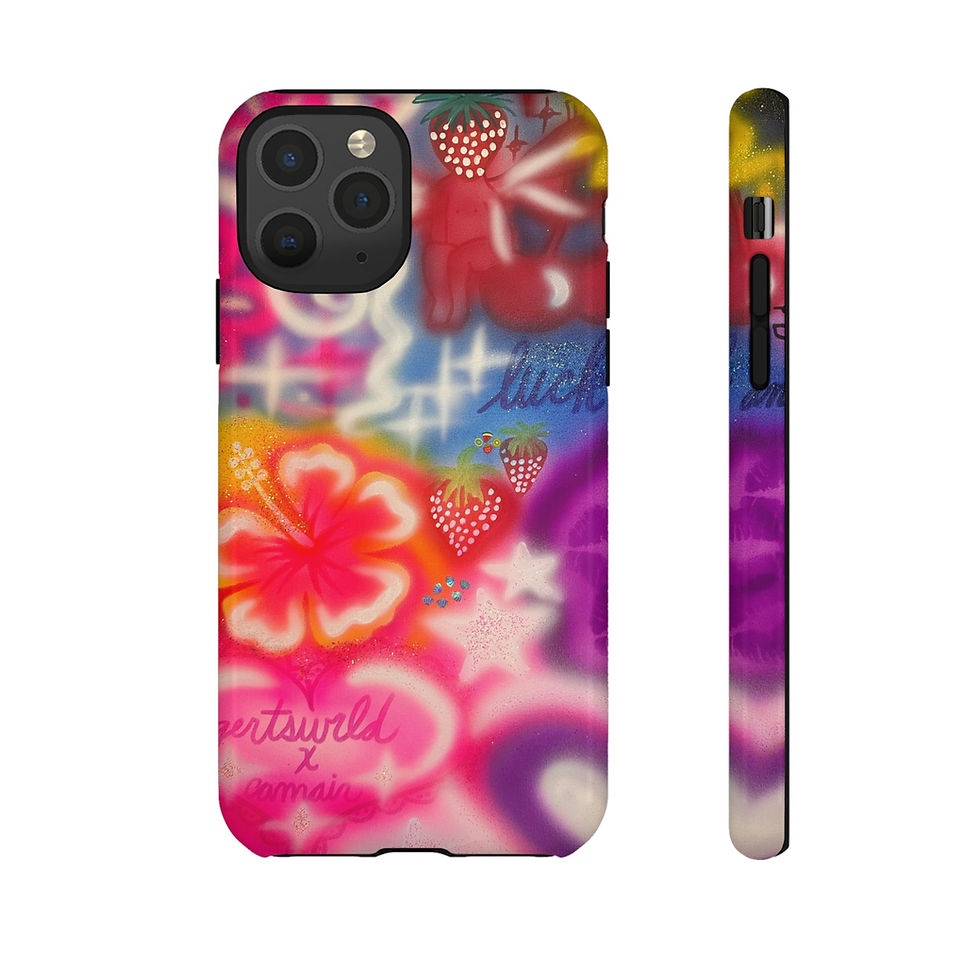 Thumbnail: "luck & luv" airbrush iPhone case