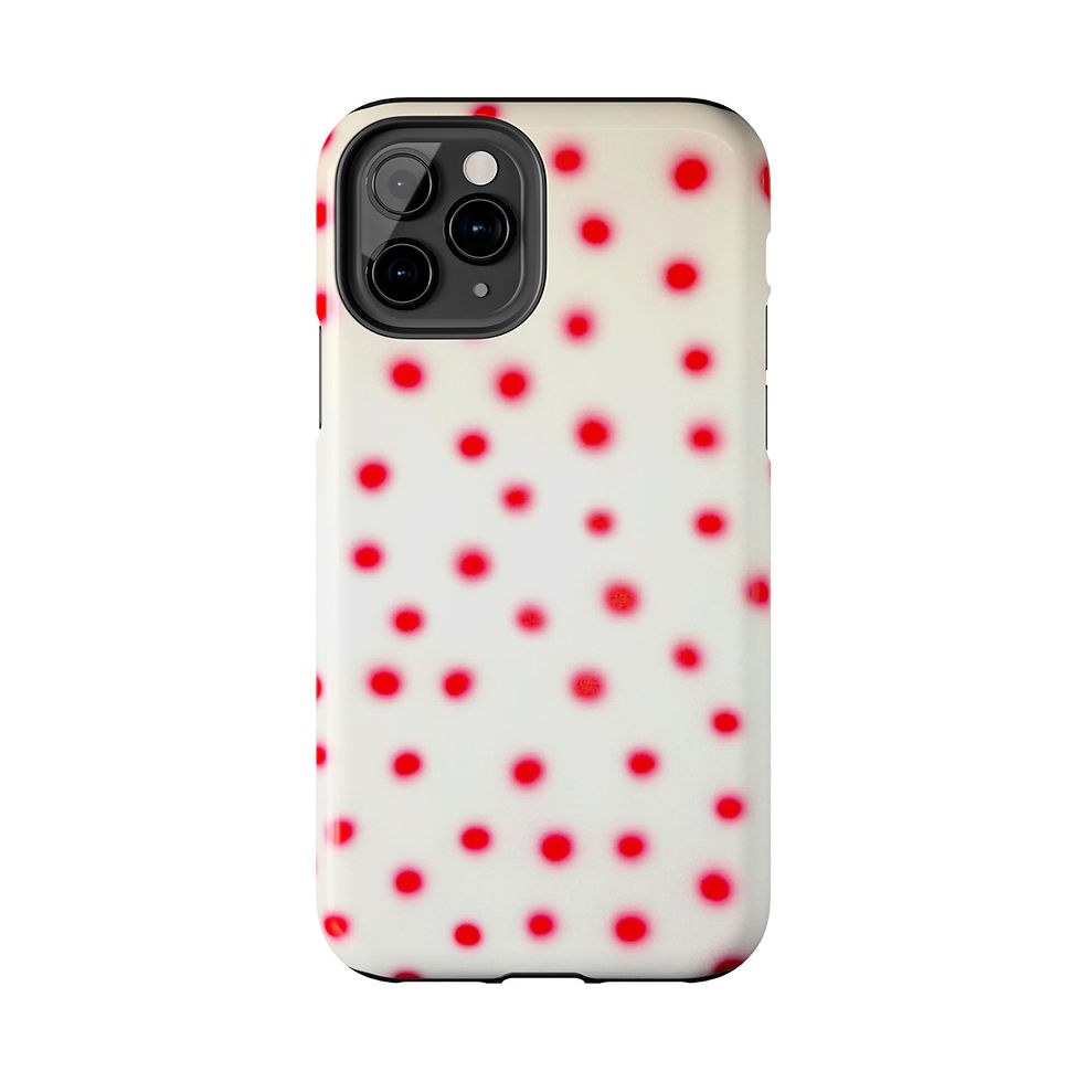 Thumbnail: "vanilla cherry polka dot" airbrush iPhone case