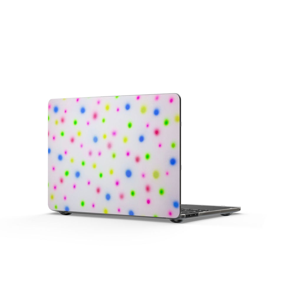 Thumbnail: "birthday cake polka dot" airbrush matte macbook case