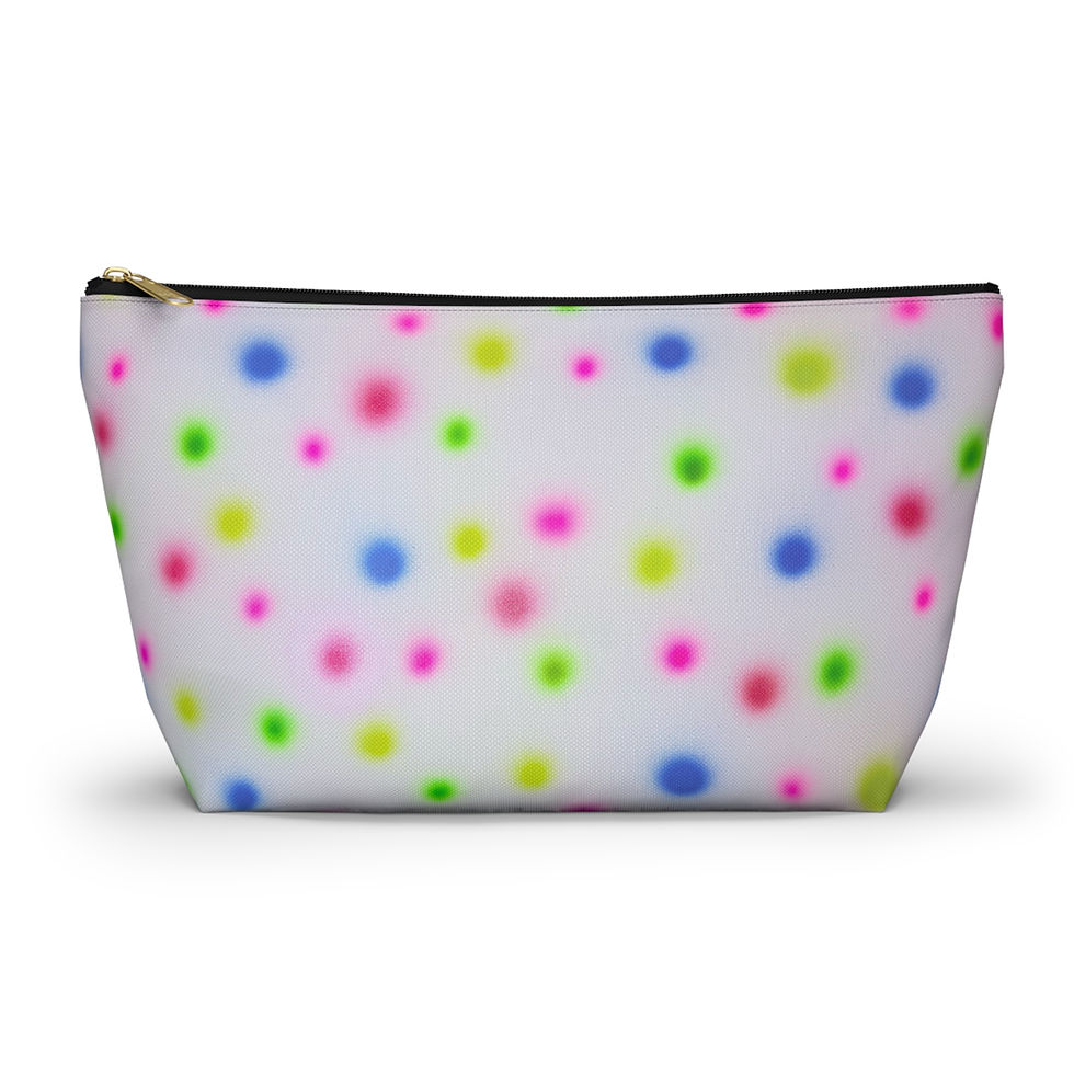 Thumbnail: "birthday cake polka dot" airbrush makeup pouch