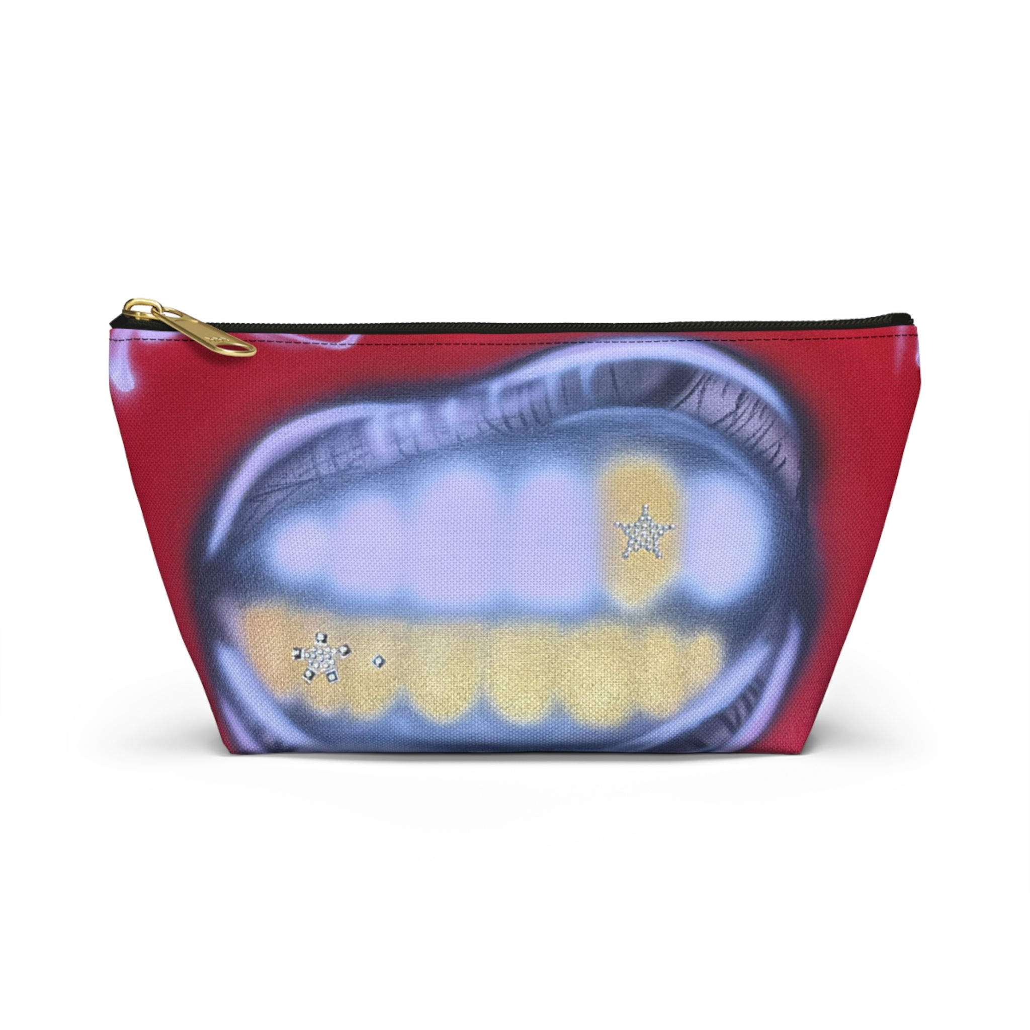 "bite me bling" airbrush makeup pouch