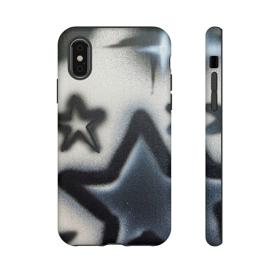 Thumbnail: "black & white stars" airbrush iPhone case