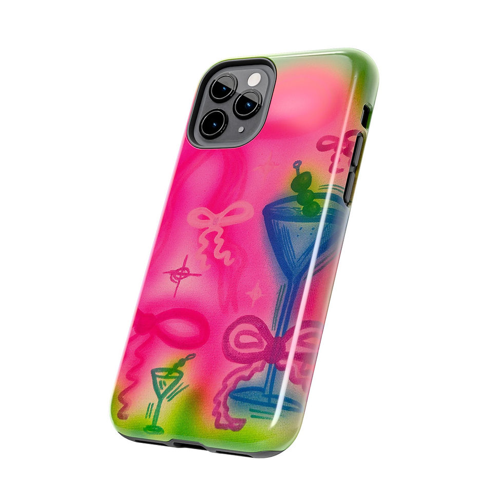 Thumbnail: "bow martini" airbrush iPhone case