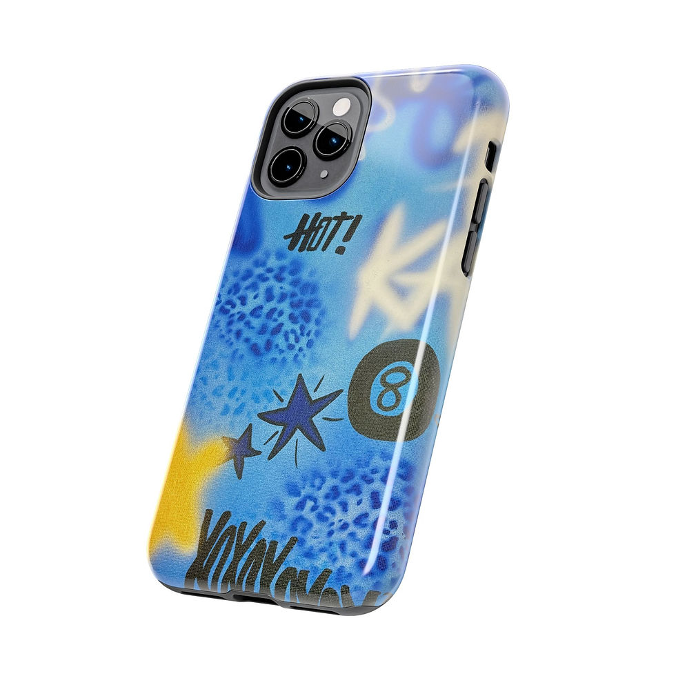 Thumbnail: "brilliant blues" airbrush iPhone case