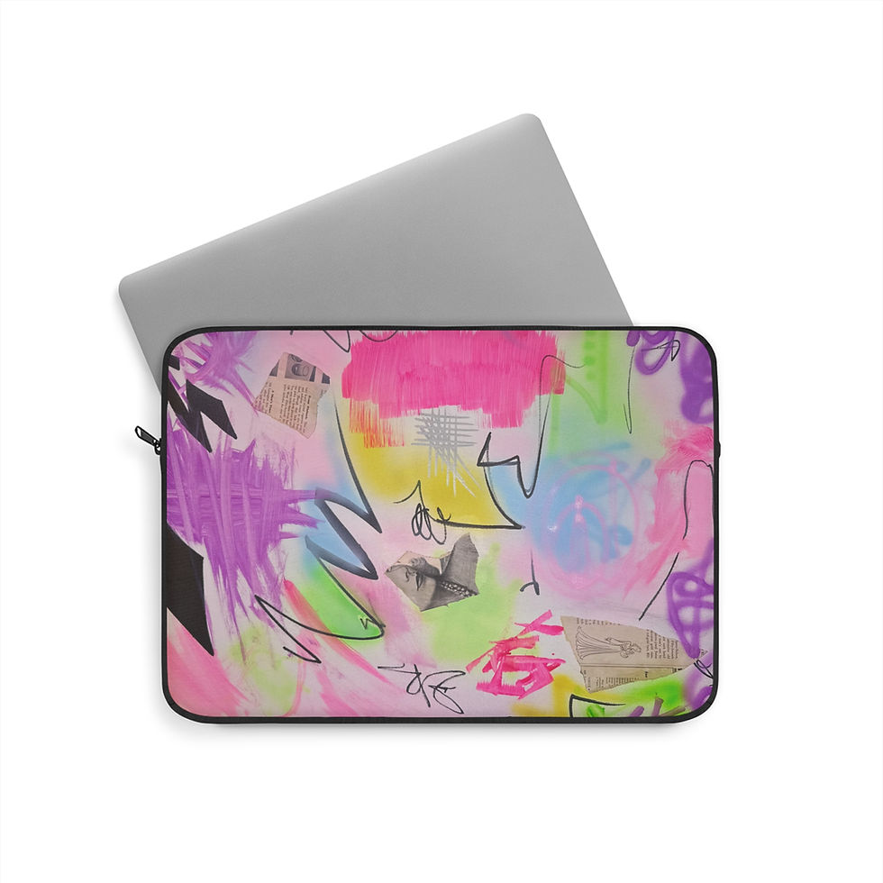 Thumbnail: "pastel static" airbrush laptop sleeve