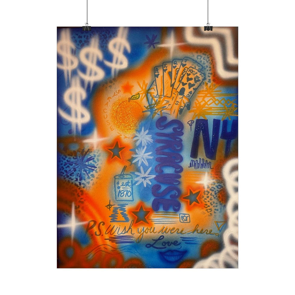 Thumbnail: "syracuse, ny" airbrush rolled print